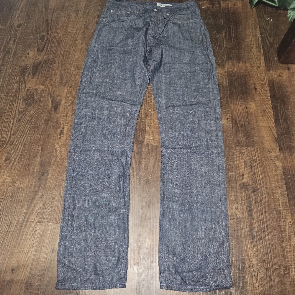 Men's Blue Casual Straight-Leg Jeans
